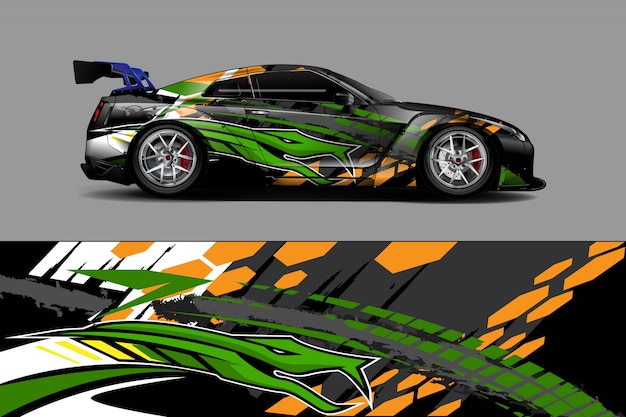 Auto aufkleber wrap illustration