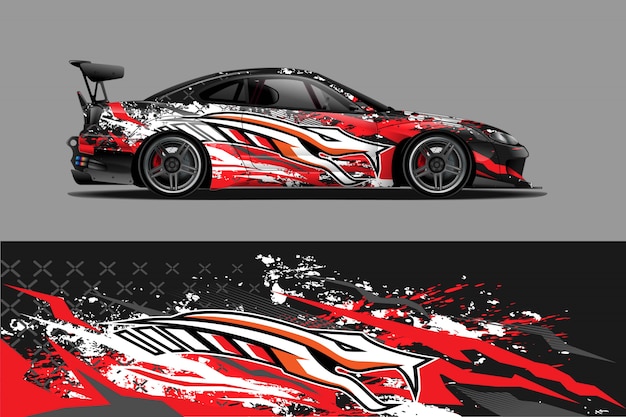 Auto aufkleber wrap illustration