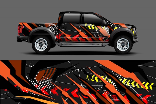 Auto aufkleber wrap illustration