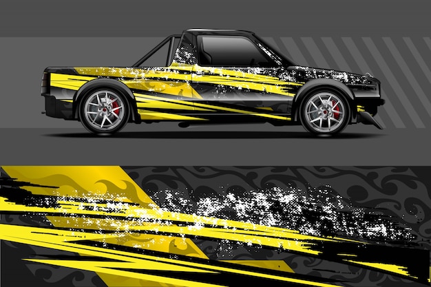 Auto aufkleber wrap illustration