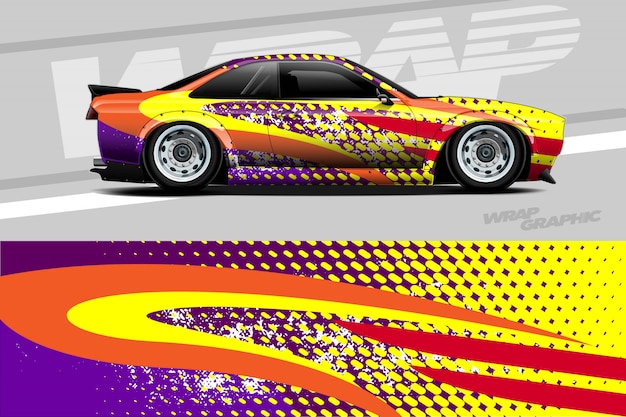 Auto aufkleber wrap illustration