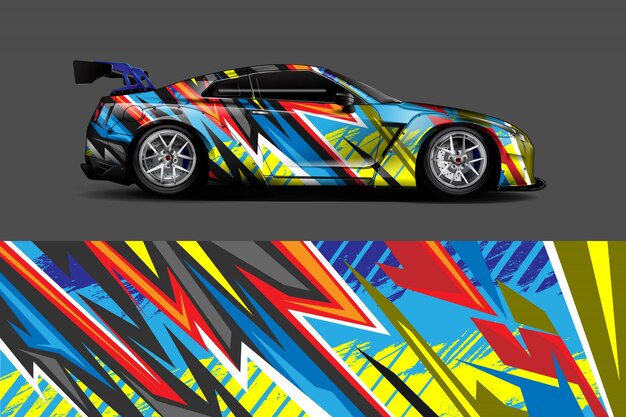 Auto aufkleber wrap illustration