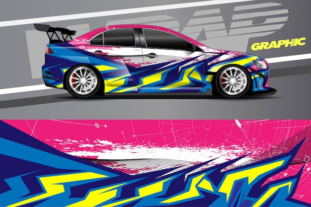 Auto aufkleber wrap illustration