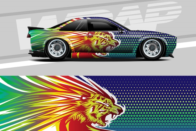 Vektor auto aufkleber wrap illustration