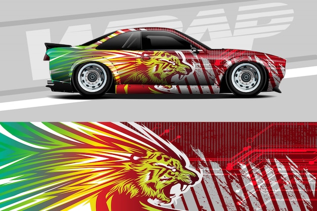 Vektor auto aufkleber wrap illustration