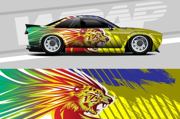 Vektor auto aufkleber wrap illustration