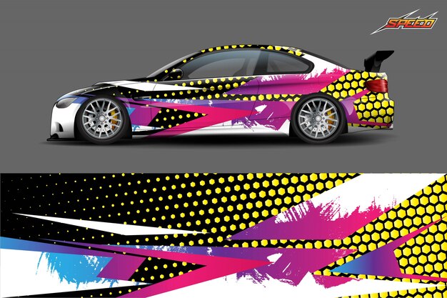 Vektor auto aufkleber wrap illustration