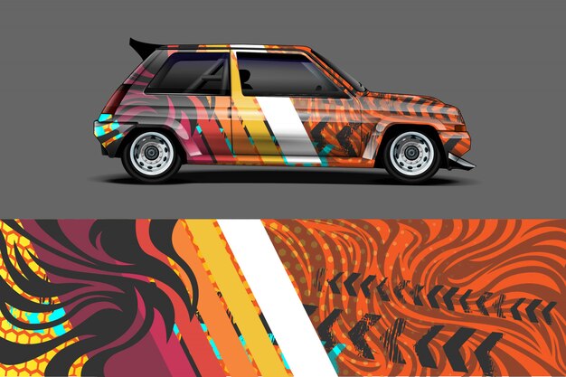 Vektor auto aufkleber wrap illustration