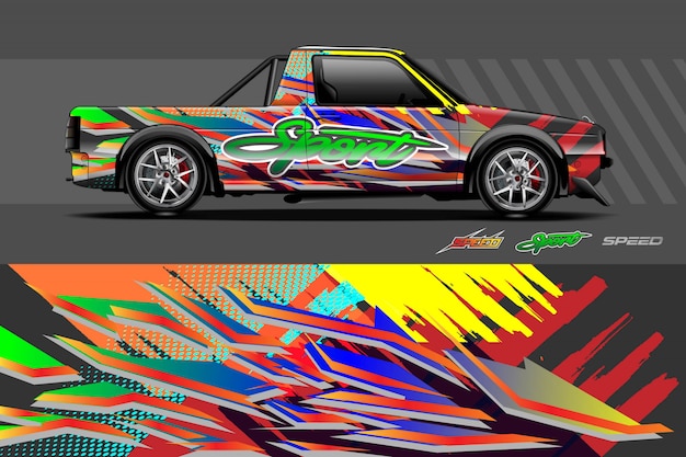 Vektor auto aufkleber wrap illustration