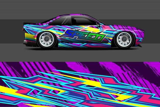 Auto aufkleber wrap illustration