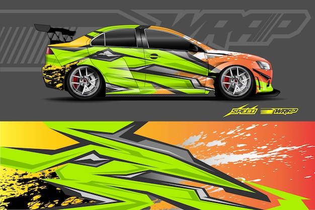 Auto aufkleber wrap illustration