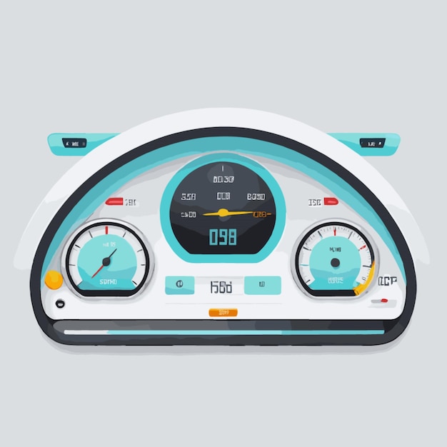 Auto-Dashboard-Vektor auf weißem Hintergrund