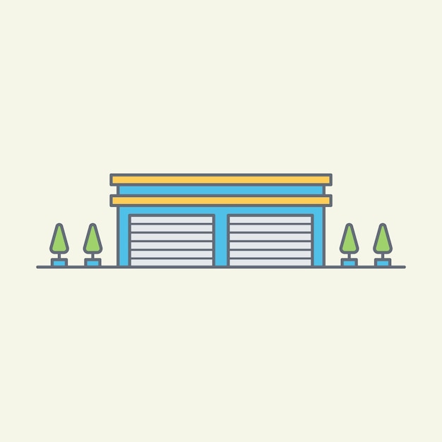 Auto-garage-vektor-illustration