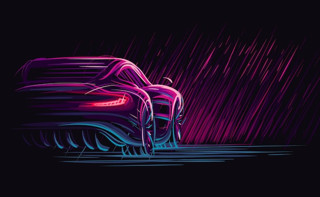 Vektor auto-illustration im illustrator