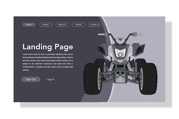 Auto landing page