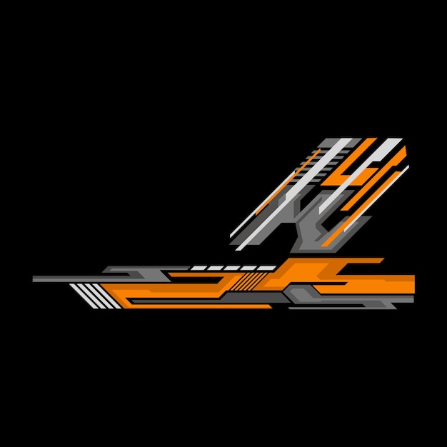 Auto-Livery-Hintergrund Auto-Karosserie-Aufkleber-Design-Vektor