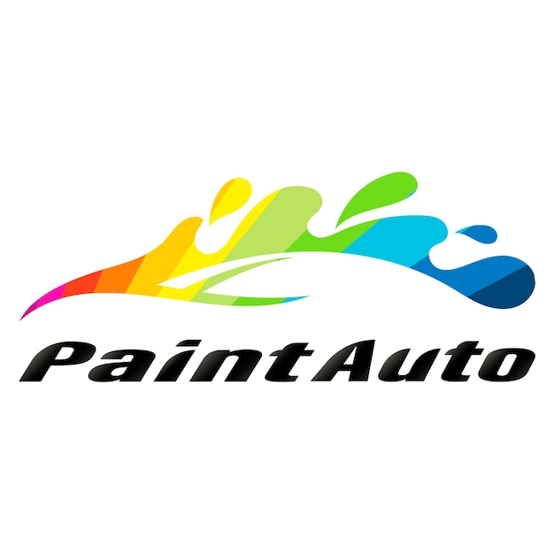 Auto-malerei und zeichnung farbige farbe auto-silhouette-design