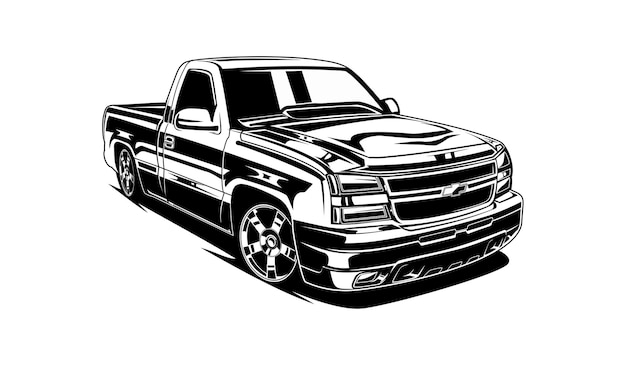 Vektor auto pickup silhouette