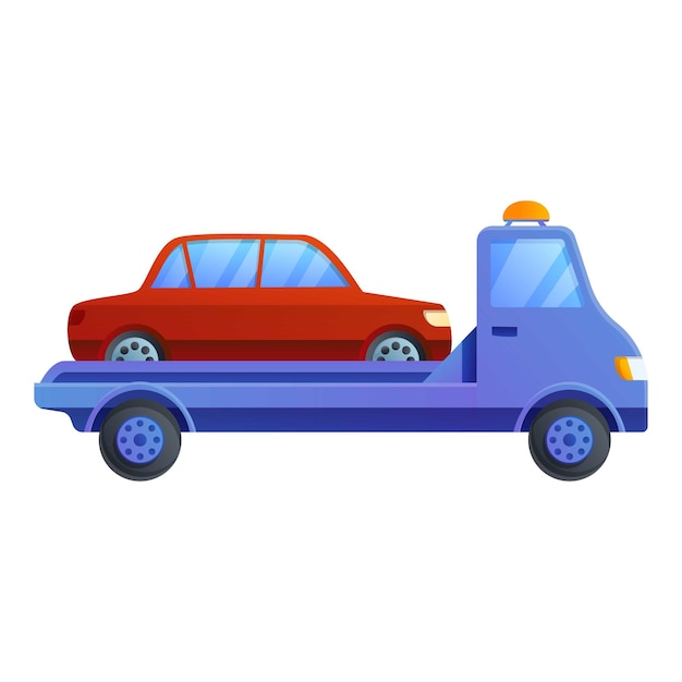 Auto-Schleppwagen-Symbol Karikatur von Auto-schleppwagen Vektor-Symbole für Web-Design isoliert auf weißem Hintergrund