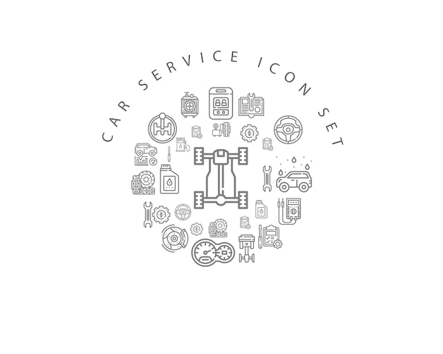 Auto-service-icon-set-design