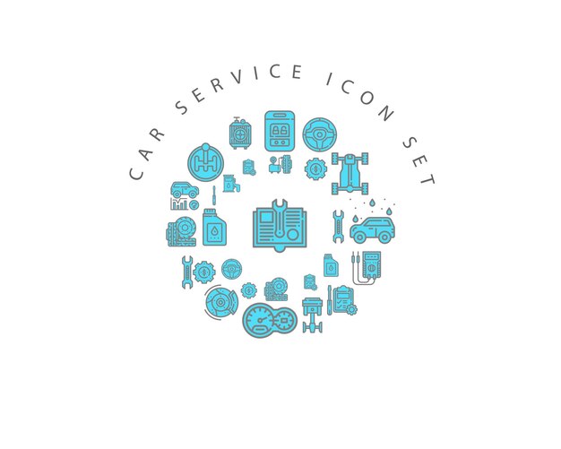 Auto-service-icon-set-design