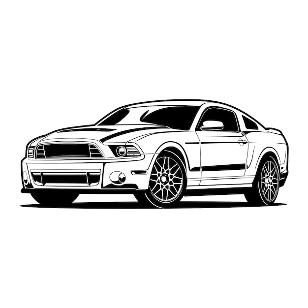 Auto Silhouette Illustration