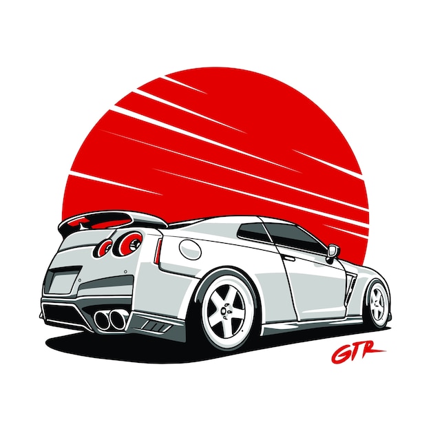 Vektor auto skyline gtr.car sport illustrasion