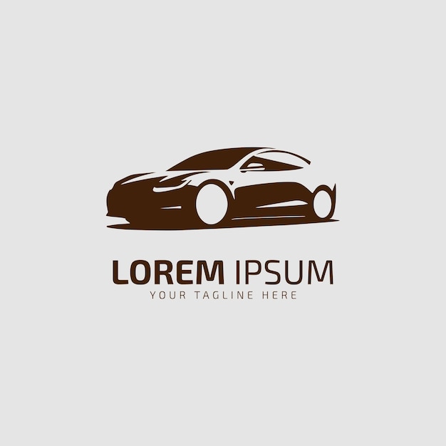 Auto-Stil-Logo-Design mit Konzept-Sportfahrzeug-Ikonen Silhouette VektorillustrationDesign-Illustration