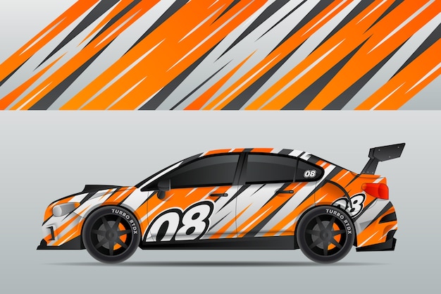 Vektor auto wrap design illustration