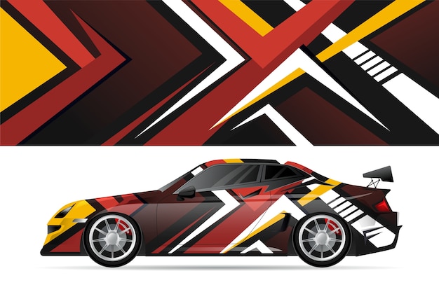 Vektor auto wrap design illustration