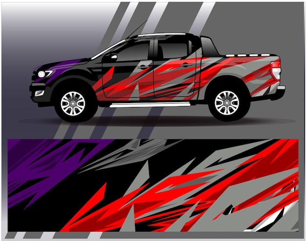 Auto-Wrap-Design-Vektor Grafische abstrakte Streifen-Rennhintergrund-Kit-Designs für Wrap-Fahrzeuge