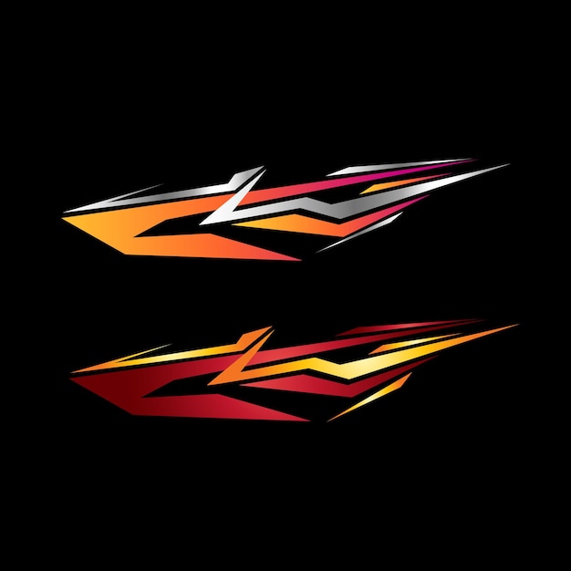 Auto-Wrap-Design-Vektor Livery-Design für Rennfahrzeuge Bus-Hatchback