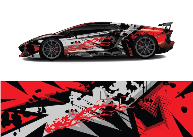 Auto Wrap Grafik Racing abstrakter Hintergrund für Wrap und Vinyl-Aufkleber