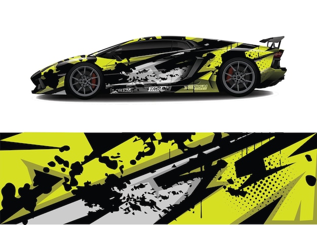 Auto wrap grafik racing abstrakter hintergrund für wrap und vinyl-aufkleber