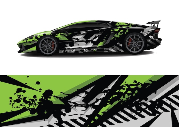 Auto wrap grafik racing abstrakter hintergrund für wrap und vinyl-aufkleber