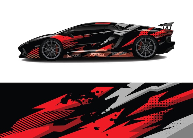 Auto wrap grafik racing abstrakter hintergrund für wrap und vinyl-aufkleber