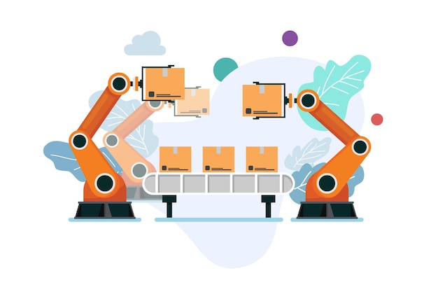 Automatisierungsroboterarmmaschine intelligente Industriefabrik