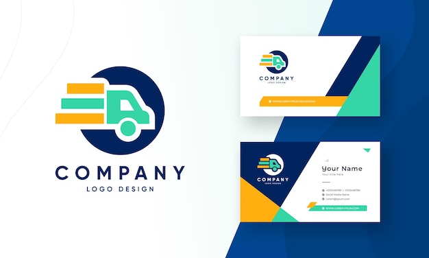 Automobil-Auto-Logo-Vektor-Design. Lieferservice oder Visitenkartenvorlage