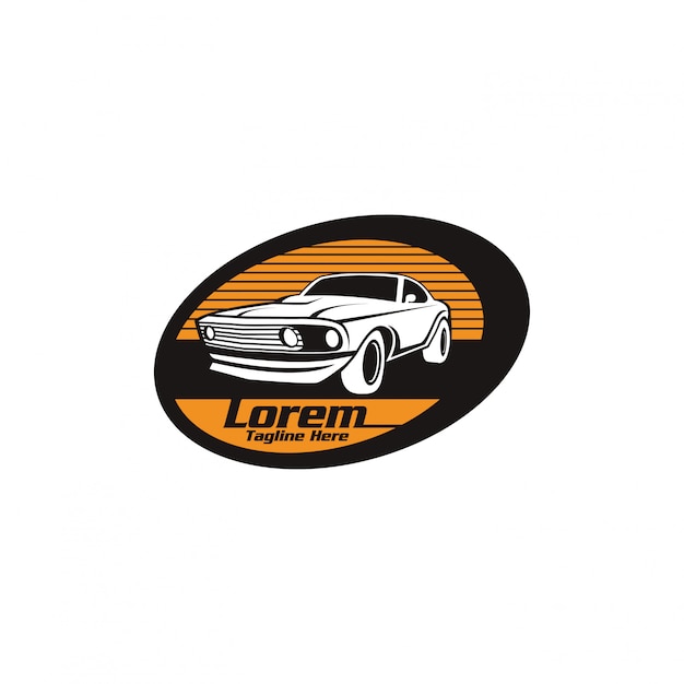 Automotive oldtimer-logo-vorlage