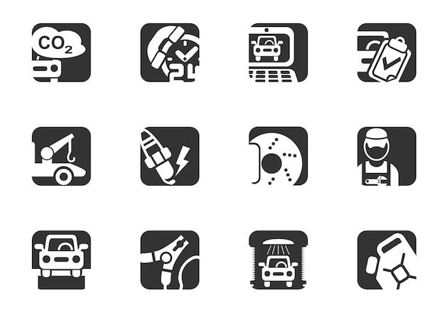 Autoservice-Icon-Set