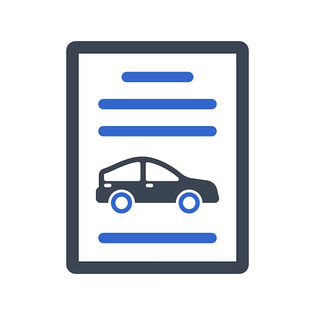 Autoversicherungspolice-Symbol