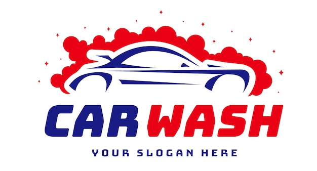 Vektor autowasch-logo farbe flacher stil isoliert