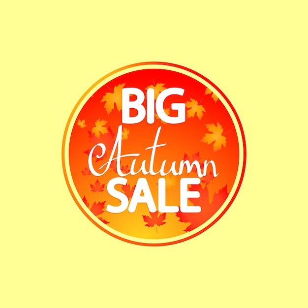 Autumn Sale Rabatt Poster Design Vorlage Shop Angebot Banner Saisoneinkauf