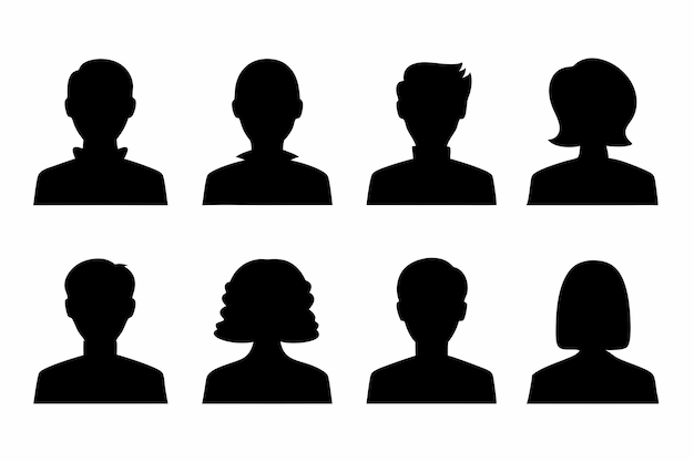 Avatare von Silhouetten von Menschen