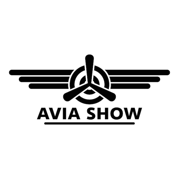 Avia-show-logo einfache illustration des avia-show-vektorlogos für webdesign isoliert auf weißem hintergrund