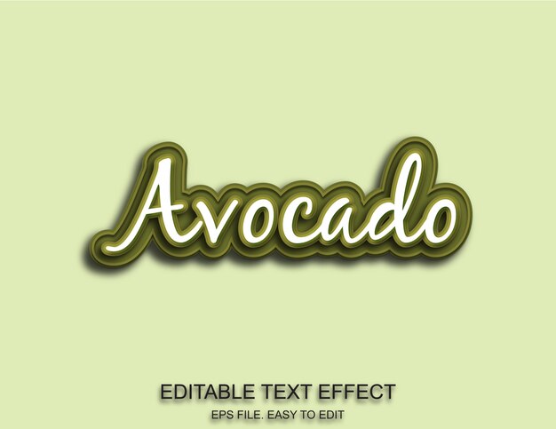 Avocade-texteffekt