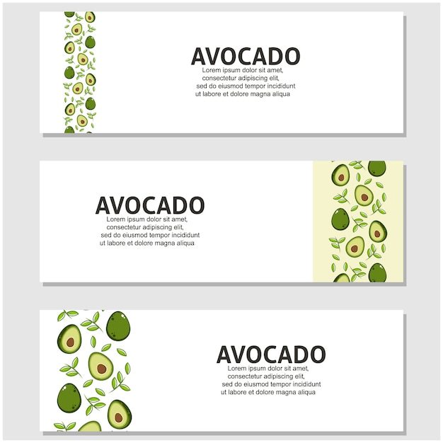 Vektor avocado-frucht im flachen design
