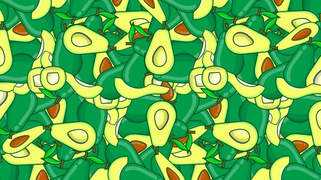 Vektor avocado-frucht-muster-nahtloser abstrakter hintergrund env. verwendet für poster, banner, website, karte