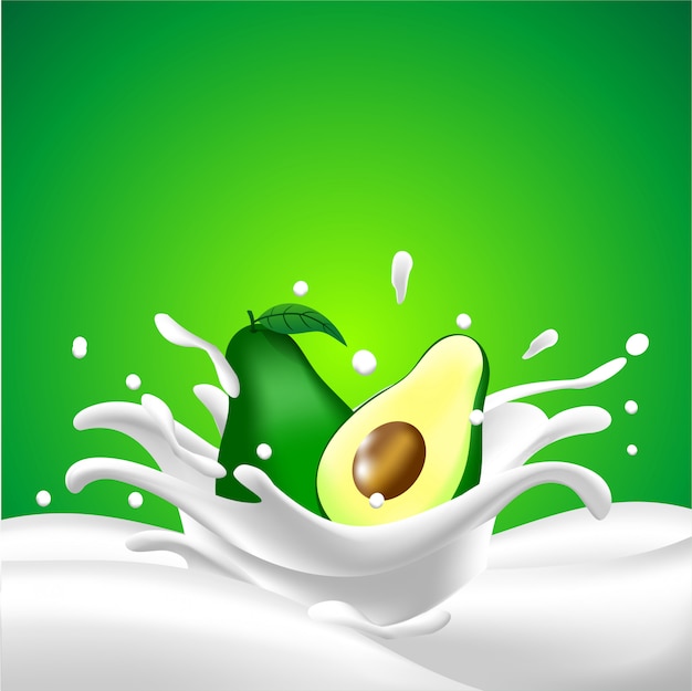 Avocado-milch-hintergrund