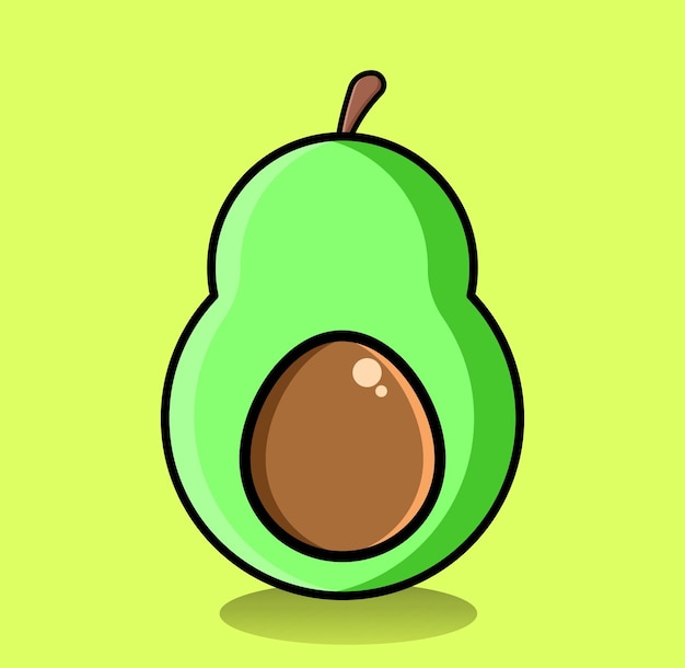 Vektor avocado-vektor-ikonen-design